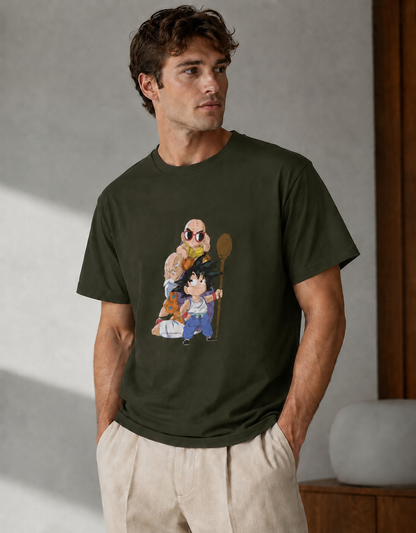 Vastrio Unisex Goku Dragon Ball Z Anime T-Shirt | Kid Goku Graphic Printed T-Shirt | Classic Anime Streetwear Tee