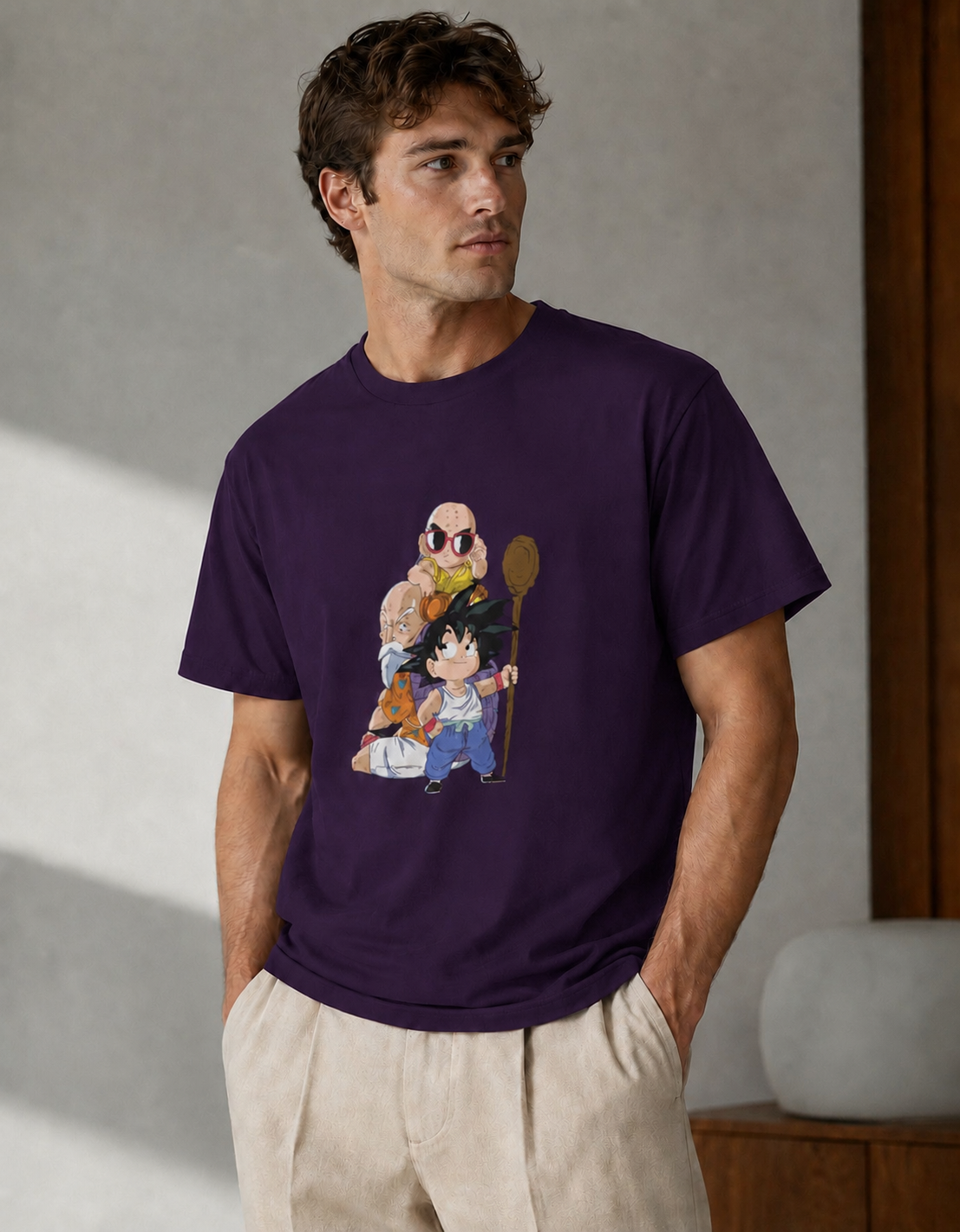 Vastrio Unisex Goku Dragon Ball Z Anime T-Shirt | Kid Goku Graphic Printed T-Shirt | Classic Anime Streetwear Tee