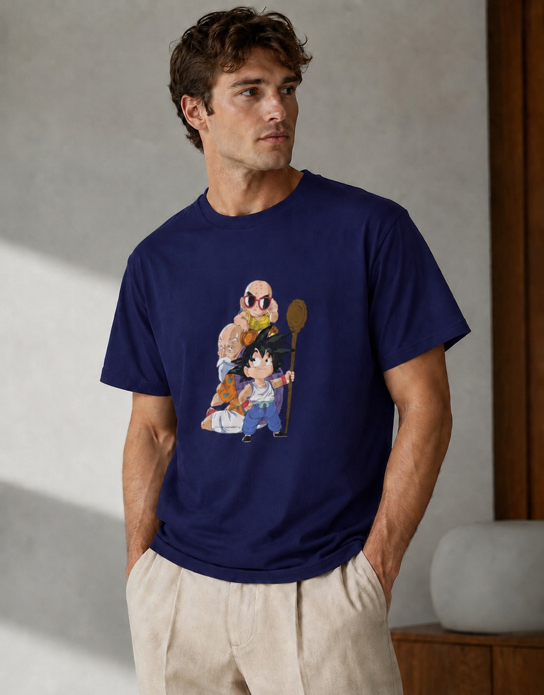 Vastrio Unisex Goku Dragon Ball Z Anime T-Shirt | Kid Goku Graphic Printed T-Shirt | Classic Anime Streetwear Tee