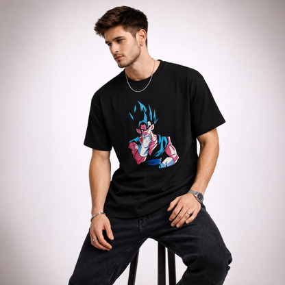 Vastrio Unisex Vegito Anime T-Shirt | 100% Pure Cotton Dragon Ball Super Graphic Printed Round Neck Half Sleeve T-Shirt for Men & Women