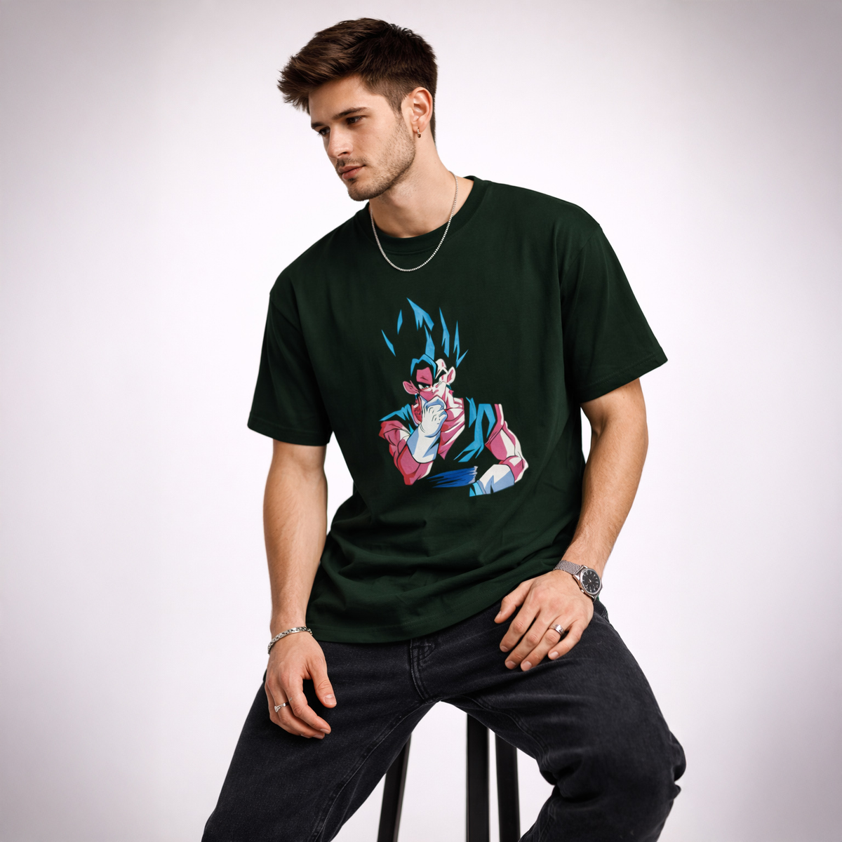 Vastrio Unisex Vegito Anime T-Shirt | 100% Pure Cotton Dragon Ball Super Graphic Printed Round Neck Half Sleeve T-Shirt for Men & Women