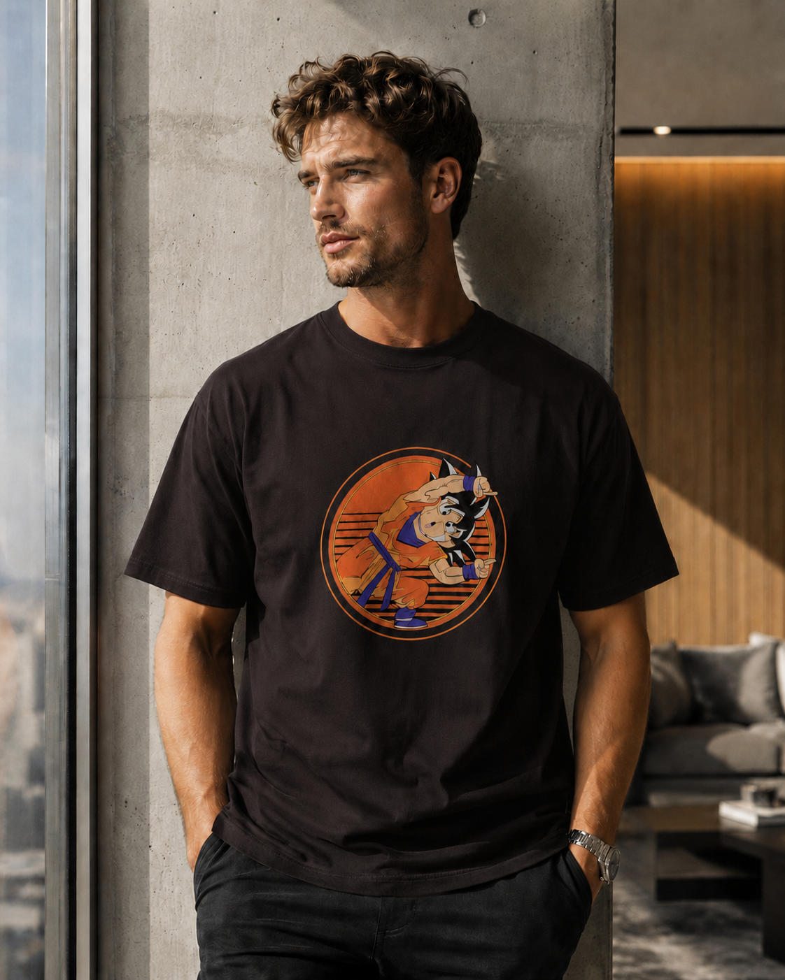 Vastrio Unisex Goku Anime T Shirt, Anime Graphic Print T-Shirt for Men & Women, Dragon Ball Inspired 100% Pure Cotton Round Neck Half Sleeve Casual T Shirt