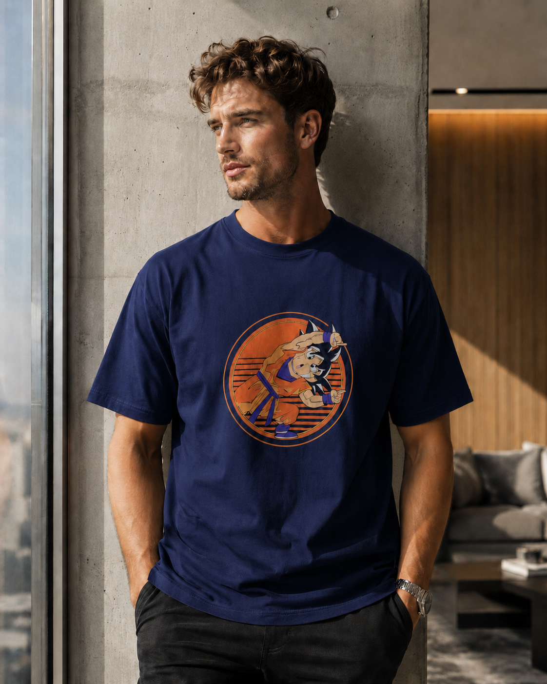 Vastrio Unisex Goku Anime T Shirt, Anime Graphic Print T-Shirt for Men & Women, Dragon Ball Inspired 100% Pure Cotton Round Neck Half Sleeve Casual T Shirt