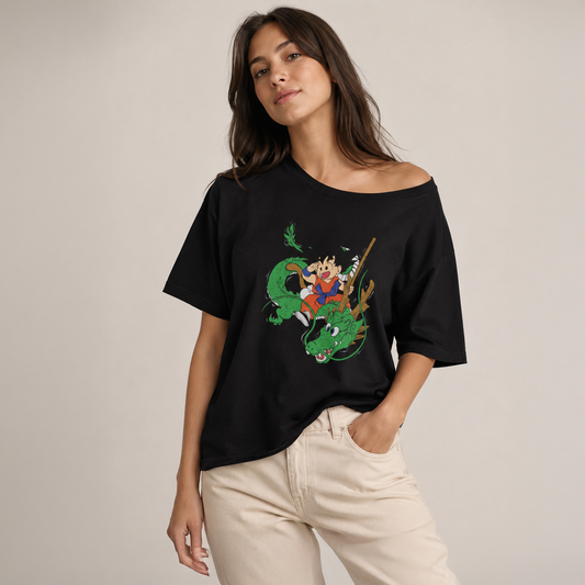 Vastrio Unisex Anime T Shirt, Goku Dragon Graphic Print T-Shirt for Men & Women, 100% Pure Cotton Round Neck Half Sleeve Casual T Shirt