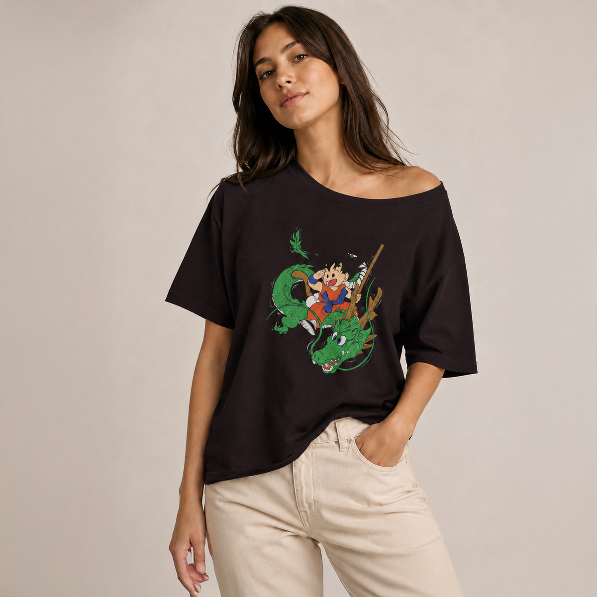 Vastrio Unisex Anime T Shirt, Goku Dragon Graphic Print T-Shirt for Men & Women, 100% Pure Cotton Round Neck Half Sleeve Casual T Shirt