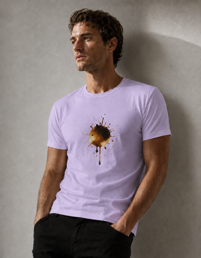 Vastrio Unisex Coffee Splash Graphic T-Shirt for Men & Women | 100% Pure Cotton Round Neck Half Sleeve Tee