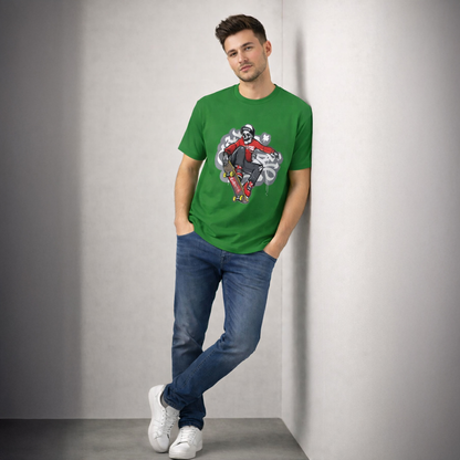 Vastrio Unisex Graphic Printed T Shirt for Men & Women | Skateboard Skull Streetwear T-Shirt | Regular Fit Casual Half Sleeve T-Shirt