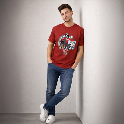 Vastrio Unisex Graphic Printed T Shirt for Men & Women | Skateboard Skull Streetwear T-Shirt | Regular Fit Casual Half Sleeve T-Shirt