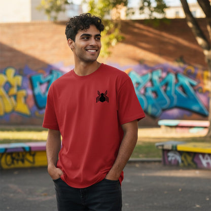 Vastrio Spider Icon Graphic Cotton Tee Graphic T-Shirt | Unisex Cotton Tee