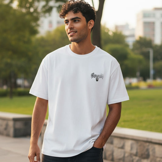 Vastrio Silver Spider Logo Graphic T-Shirt | Unisex Cotton Tee