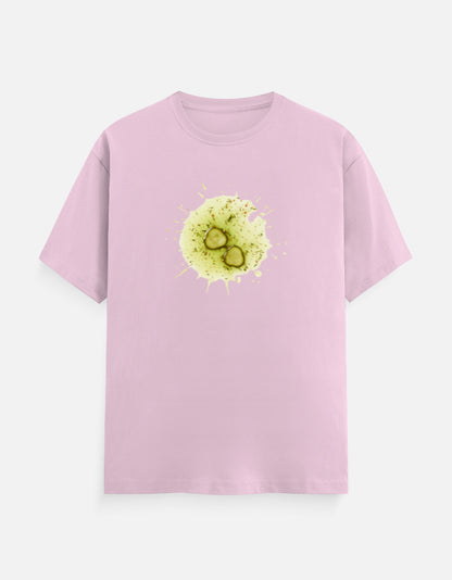 Unisex Classic Crew TShirt Versatile All-Season Casual Shirt in pink with graphic design.